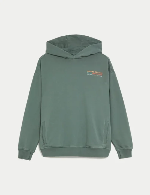 Cotton Rich Surf Print Hoodie (6-16 Yrs)