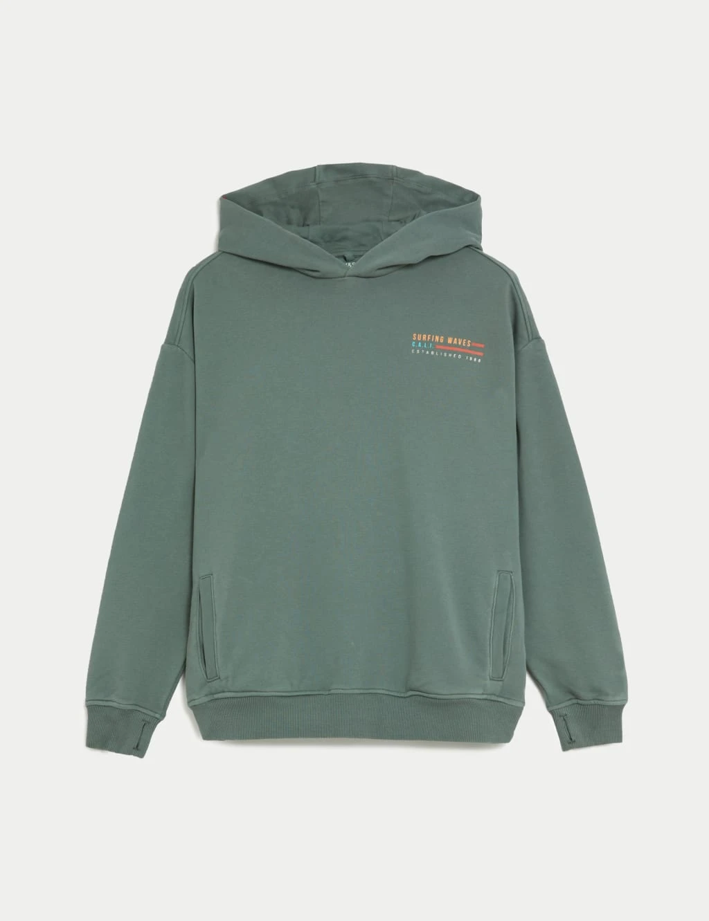 Cotton Rich Surf Print Hoodie (6-16 Yrs) 1 Cotton Rich Surf Print Hoodie (6-16 Yrs)