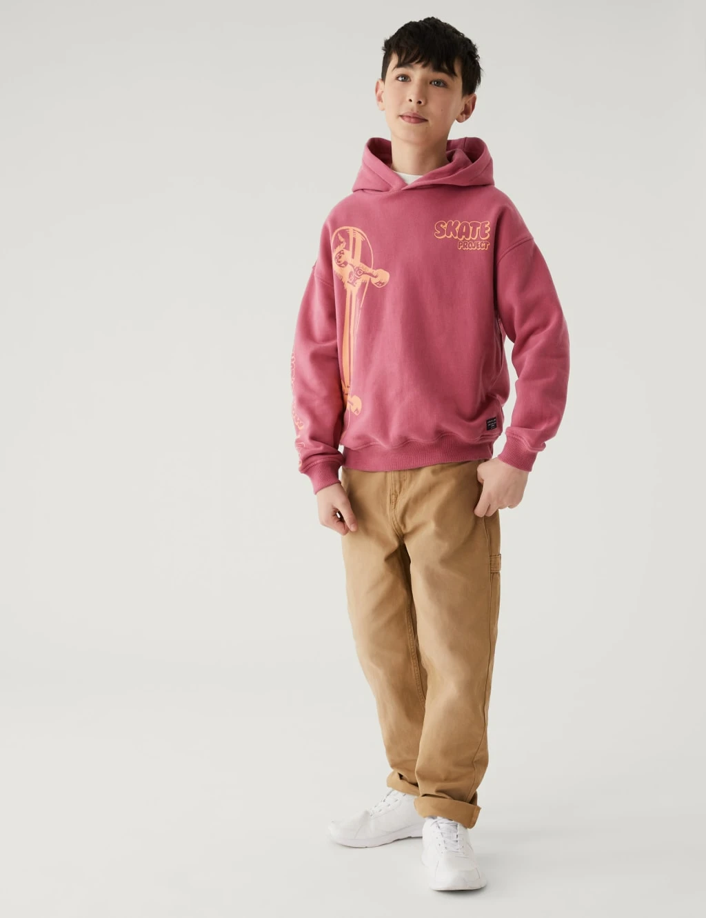 Cotton Rich Skateboard Hoodie (6-16 Yrs) 1 Cotton Rich Skateboard Hoodie (6-16 Yrs)