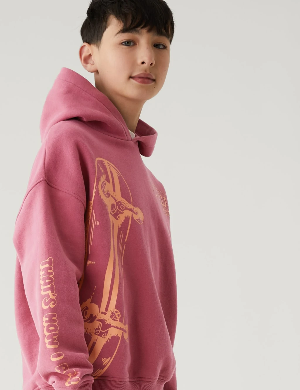 Cotton Rich Skateboard Hoodie (6-16 Yrs) 3 Cotton Rich Skateboard Hoodie (6-16 Yrs) - Image 3