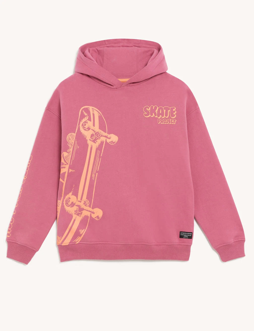 Cotton Rich Skateboard Hoodie (6-16 Yrs) 2 Cotton Rich Skateboard Hoodie (6-16 Yrs) - Image 2