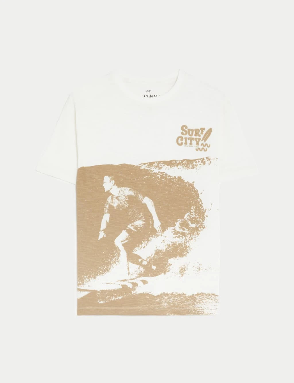 Pure Cotton Surf Print T-Shirt (6-16 Yrs) 1 Pure Cotton Surf Print T-Shirt (6-16 Yrs)