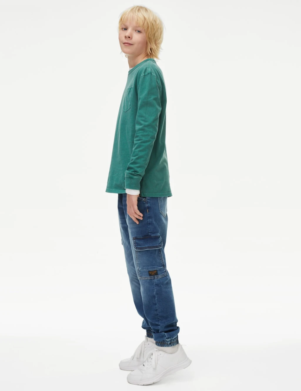 Denim Cargo Joggers (6-16 Yrs) 1 Denim Cargo Joggers (6-16 Yrs)