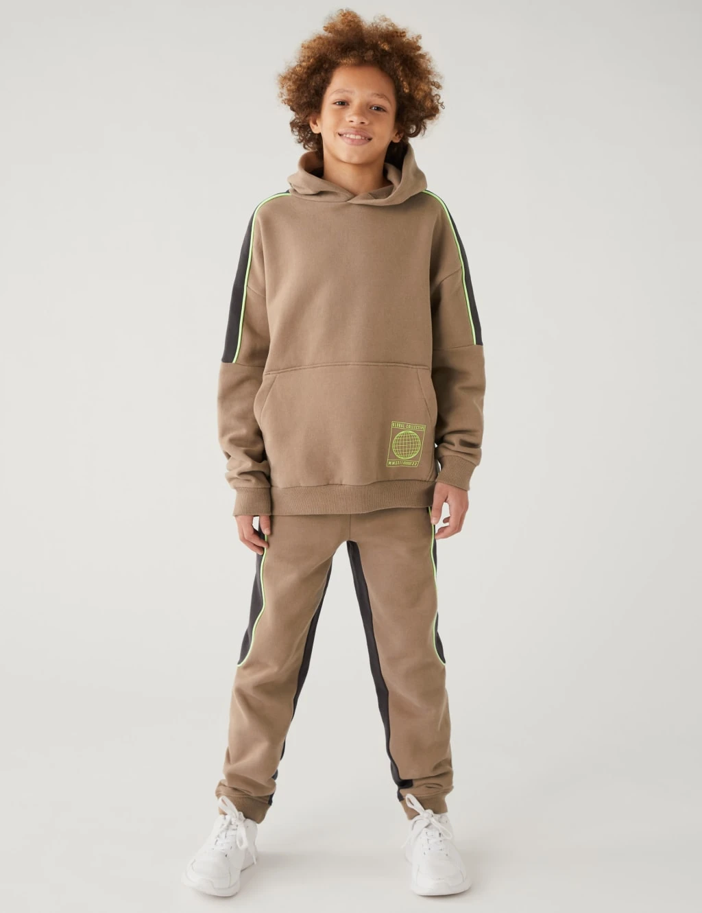 Cotton Rich Colour Block Joggers (6-16 Yrs) 3 Cotton Rich Colour Block Joggers (6-16 Yrs) - Image 3