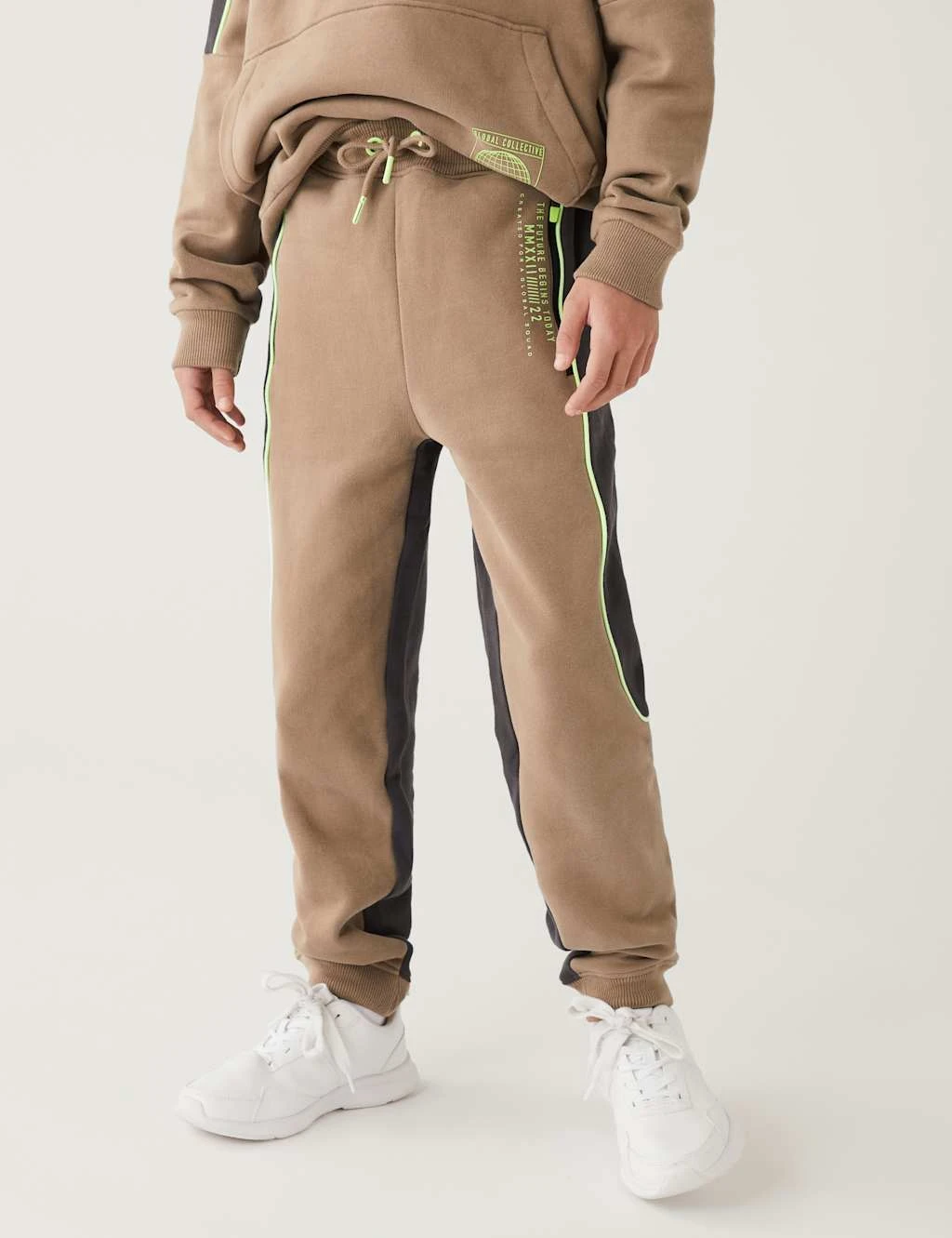 Cotton Rich Colour Block Joggers (6-16 Yrs) 5 Cotton Rich Colour Block Joggers (6-16 Yrs) - Image 5