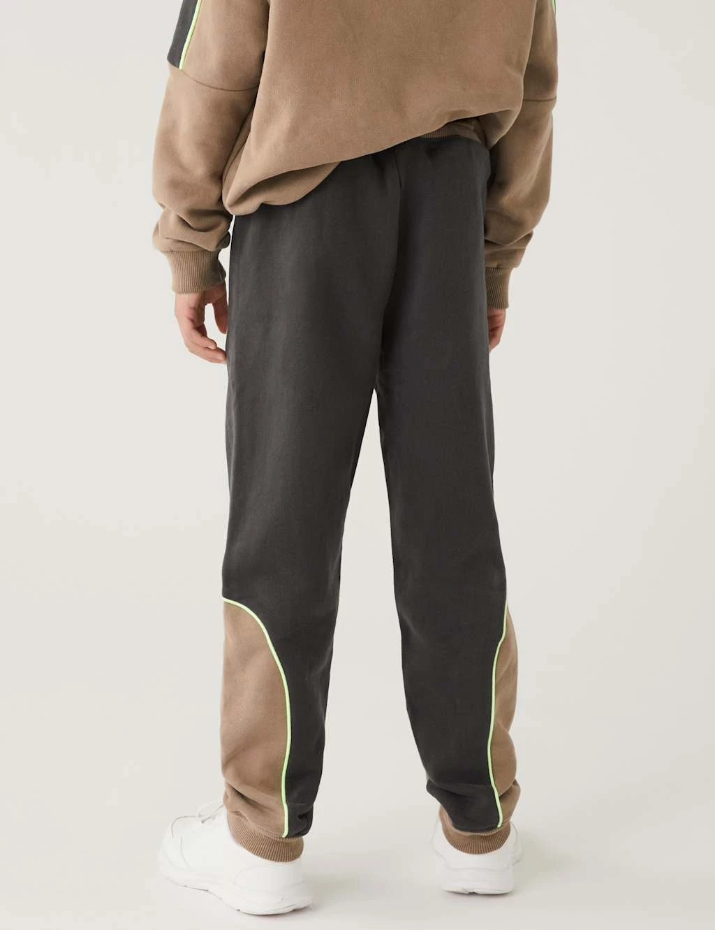 Cotton Rich Colour Block Joggers (6-16 Yrs) 6 Cotton Rich Colour Block Joggers (6-16 Yrs) - Image 6