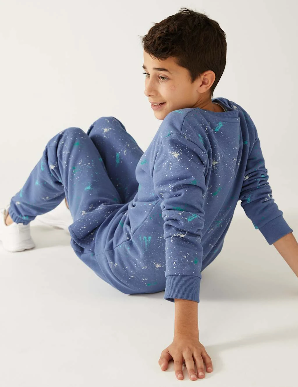 Cotton Rich Paint Splat Sweatshirt (6-16 Yrs) 4 Cotton Rich Paint Splat Sweatshirt (6-16 Yrs) - Image 4