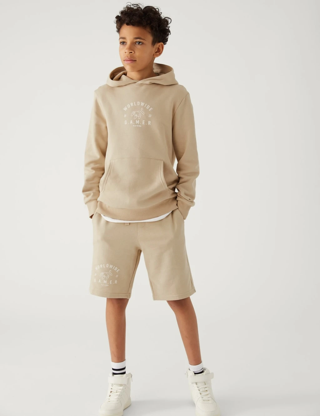 Cotton Rich Gamer Slogan Shorts (6-16 Yrs) 1 Cotton Rich Gamer Slogan Shorts (6-16 Yrs)