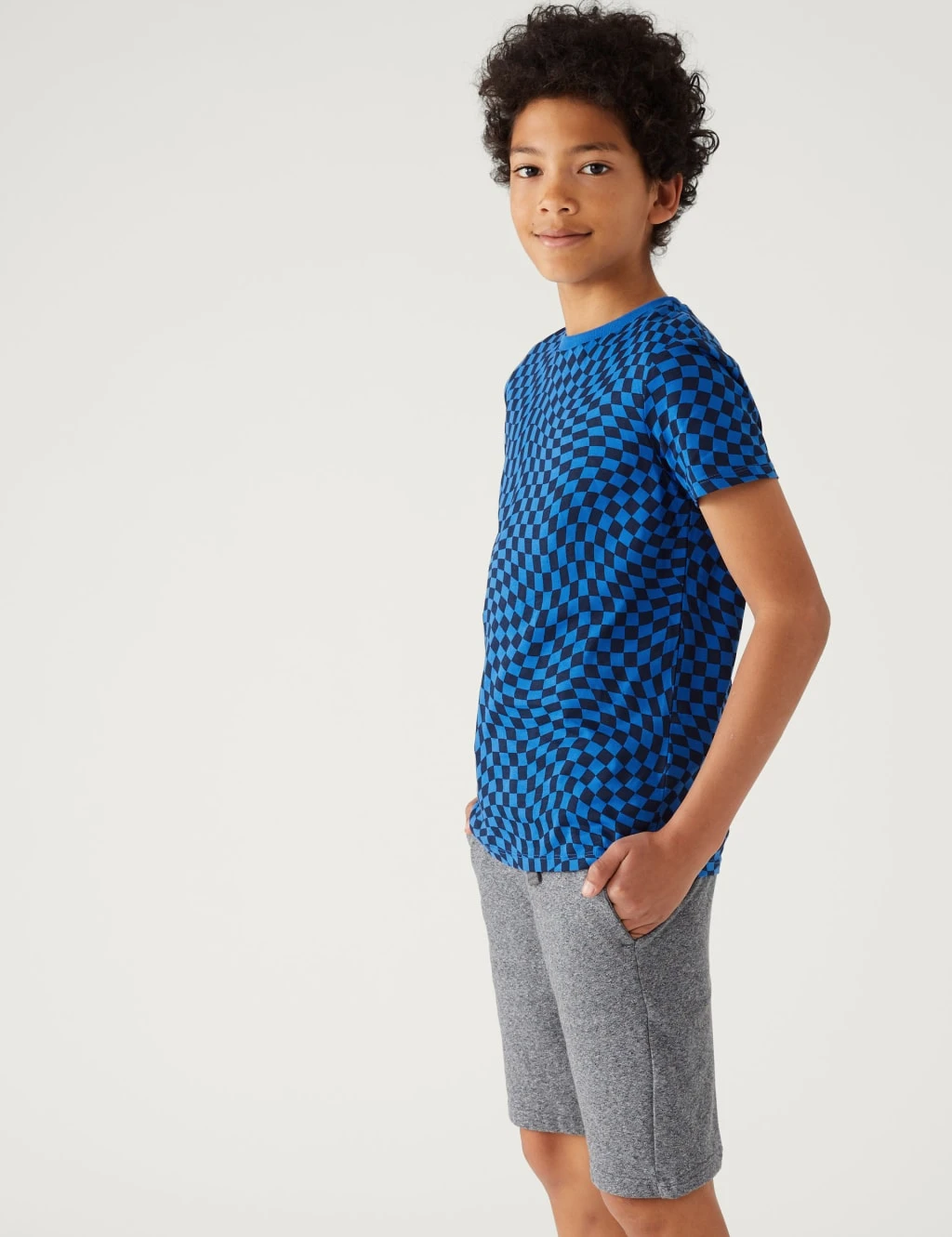 Pure Cotton Checked T-Shirt (6-16 Yrs) 1 Pure Cotton Checked T-Shirt (6-16 Yrs)