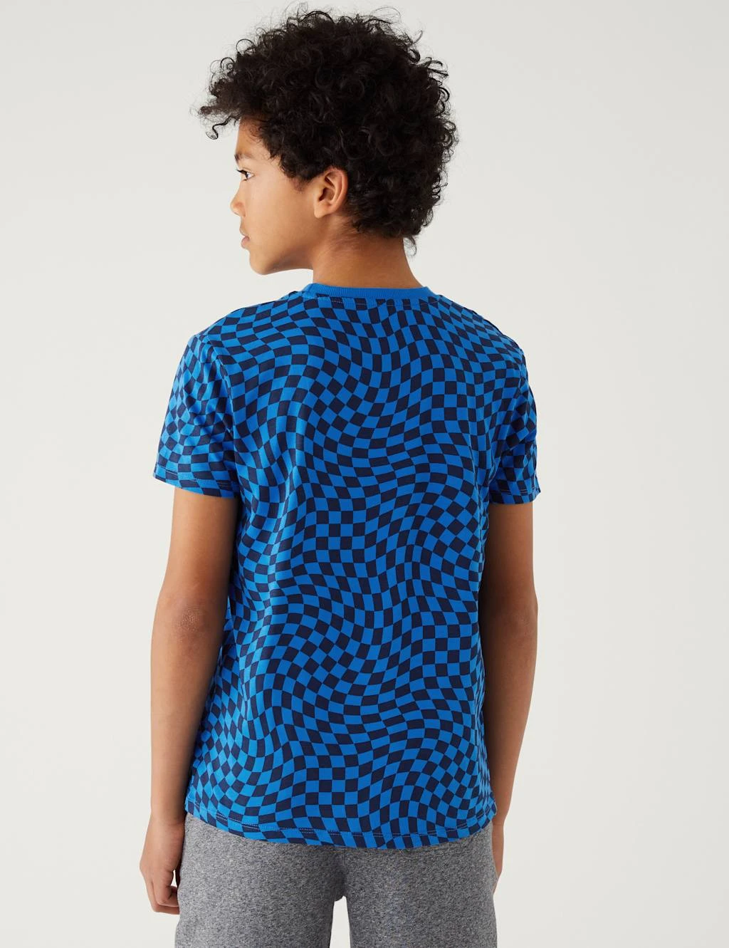 Pure Cotton Checked T-Shirt (6-16 Yrs) 4 Pure Cotton Checked T-Shirt (6-16 Yrs) - Image 4