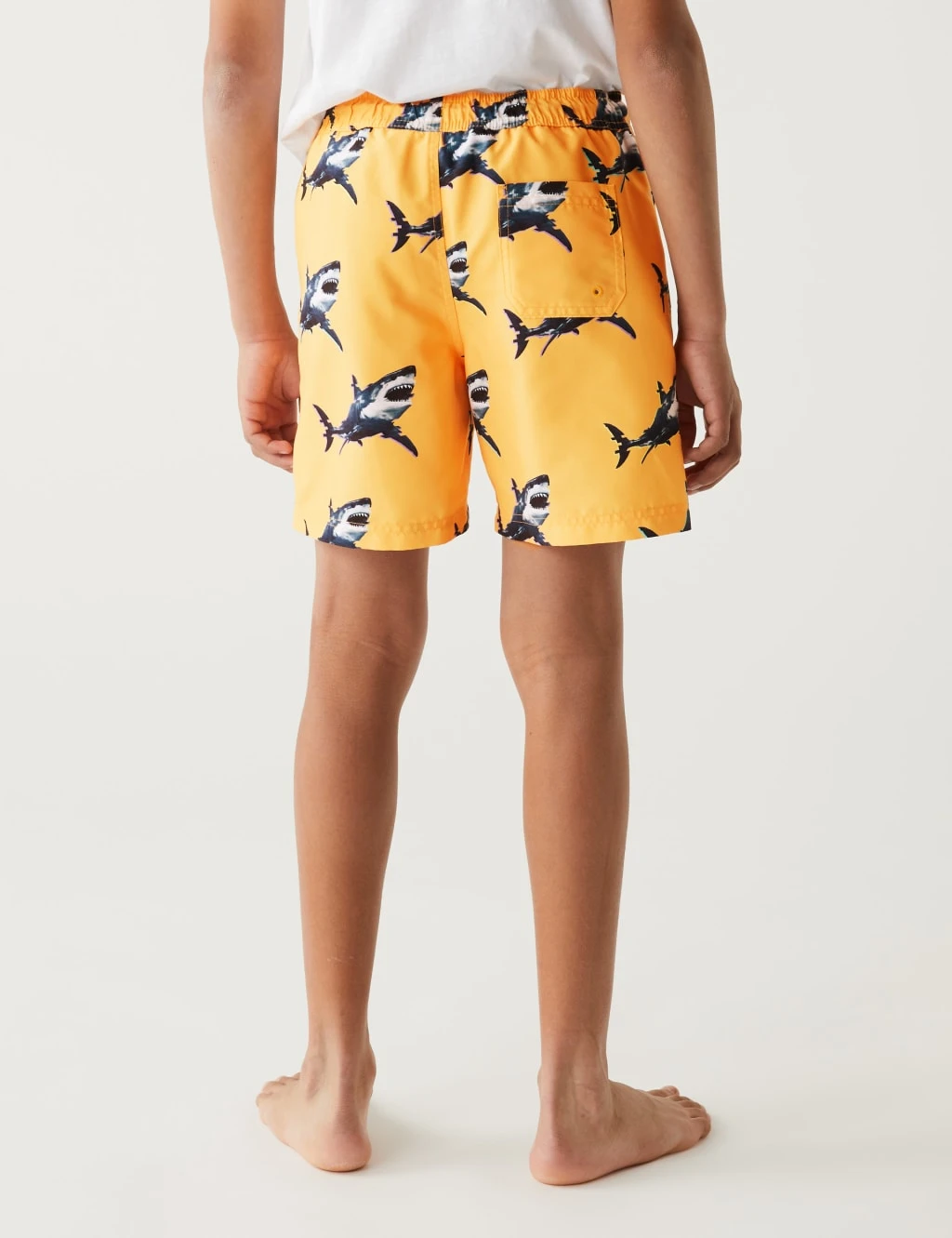 Shark Print Swim Shorts (6-16 Yrs) 5 Shark Print Swim Shorts (6-16 Yrs) - Image 5