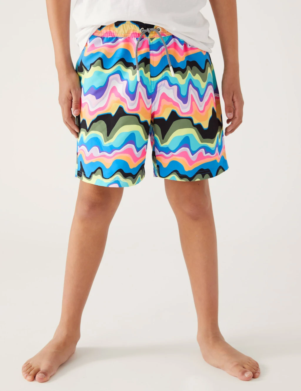 Holographic Print Swim Shorts (6 - 16 Yrs) 3 Holographic Print Swim Shorts (6 - 16 Yrs) - Image 3