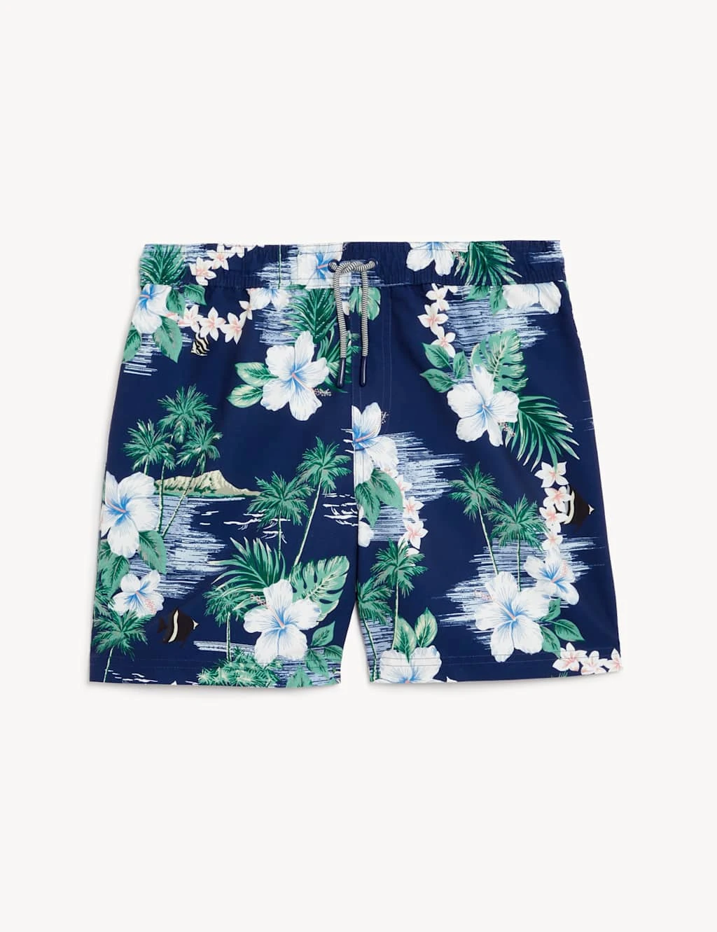 Mini Me Hawaiian Print Swim Shorts (6-16 Yrs) 2 Mini Me Hawaiian Print Swim Shorts (6-16 Yrs) - Image 2