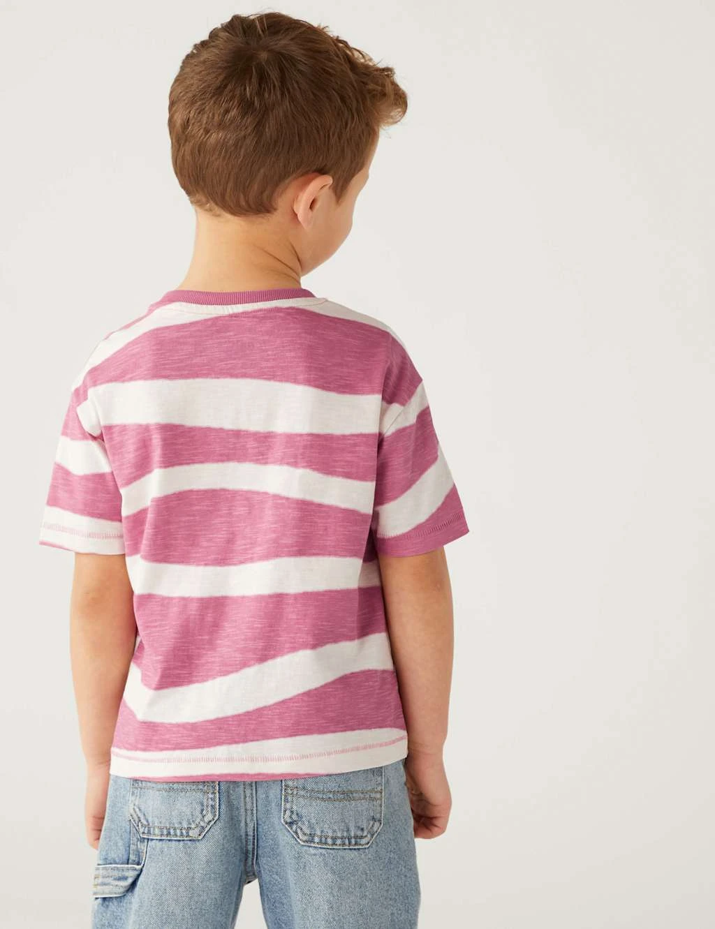 Pure Cotton Striped Safari T-Shirt (2-8 Yrs) 4 Pure Cotton Striped Safari T-Shirt (2-8 Yrs) - Image 4