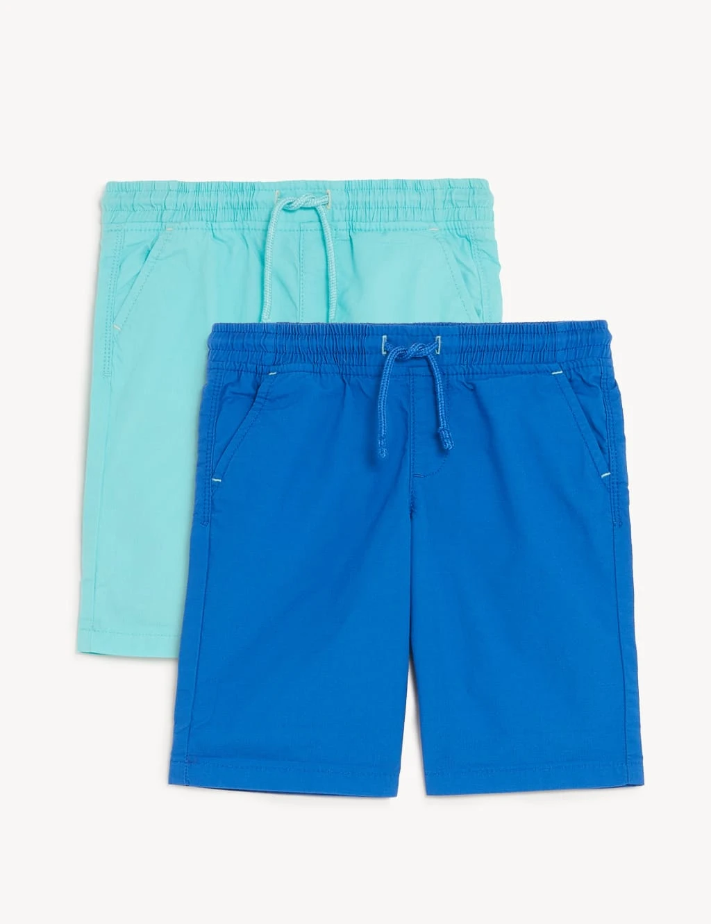 No Brand 2pk Pure Cotton Plain Shorts 2 No Brand 2pk Pure Cotton Plain Shorts - Image 2