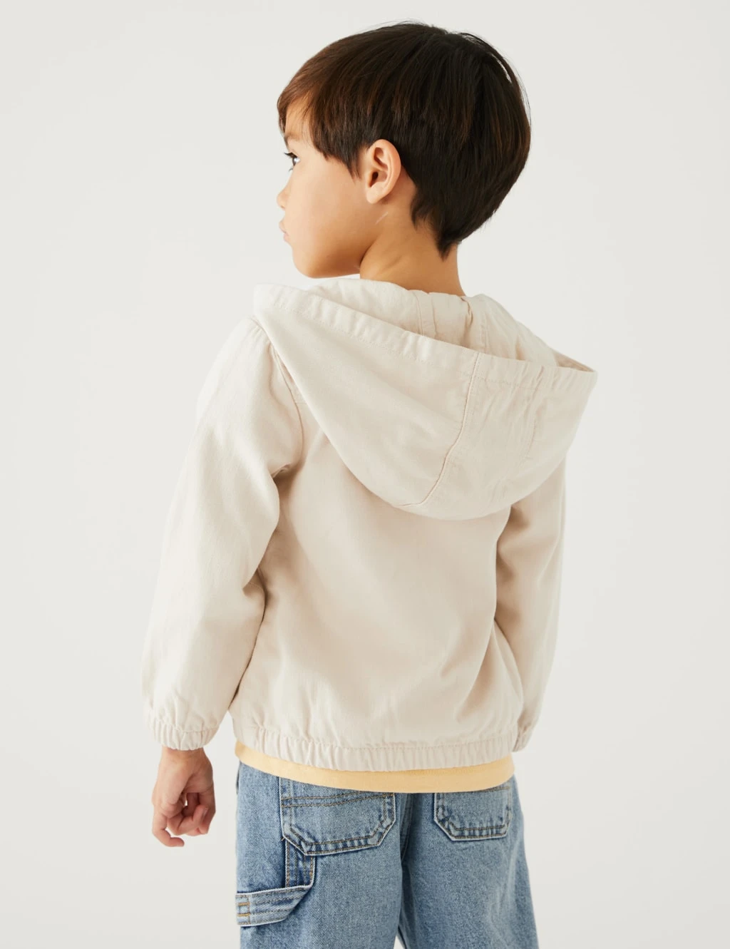 Cotton Rich Denim Hooded Jacket (2-8 Yrs) 4 Cotton Rich Denim Hooded Jacket (2-8 Yrs) - Image 4