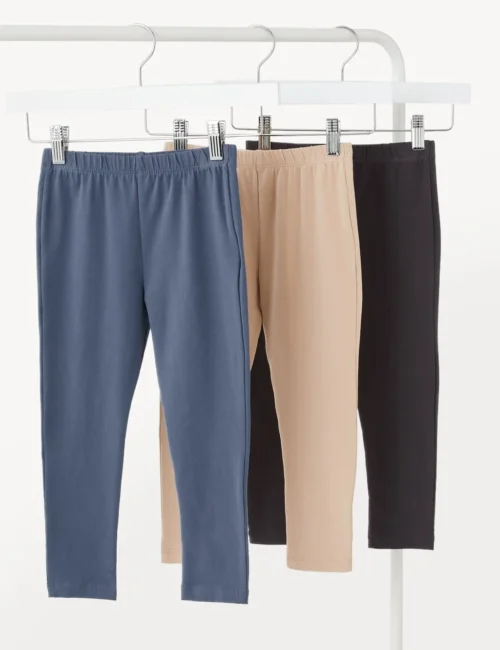 3pk Cotton Rich Leggings (2-8 Yrs)
