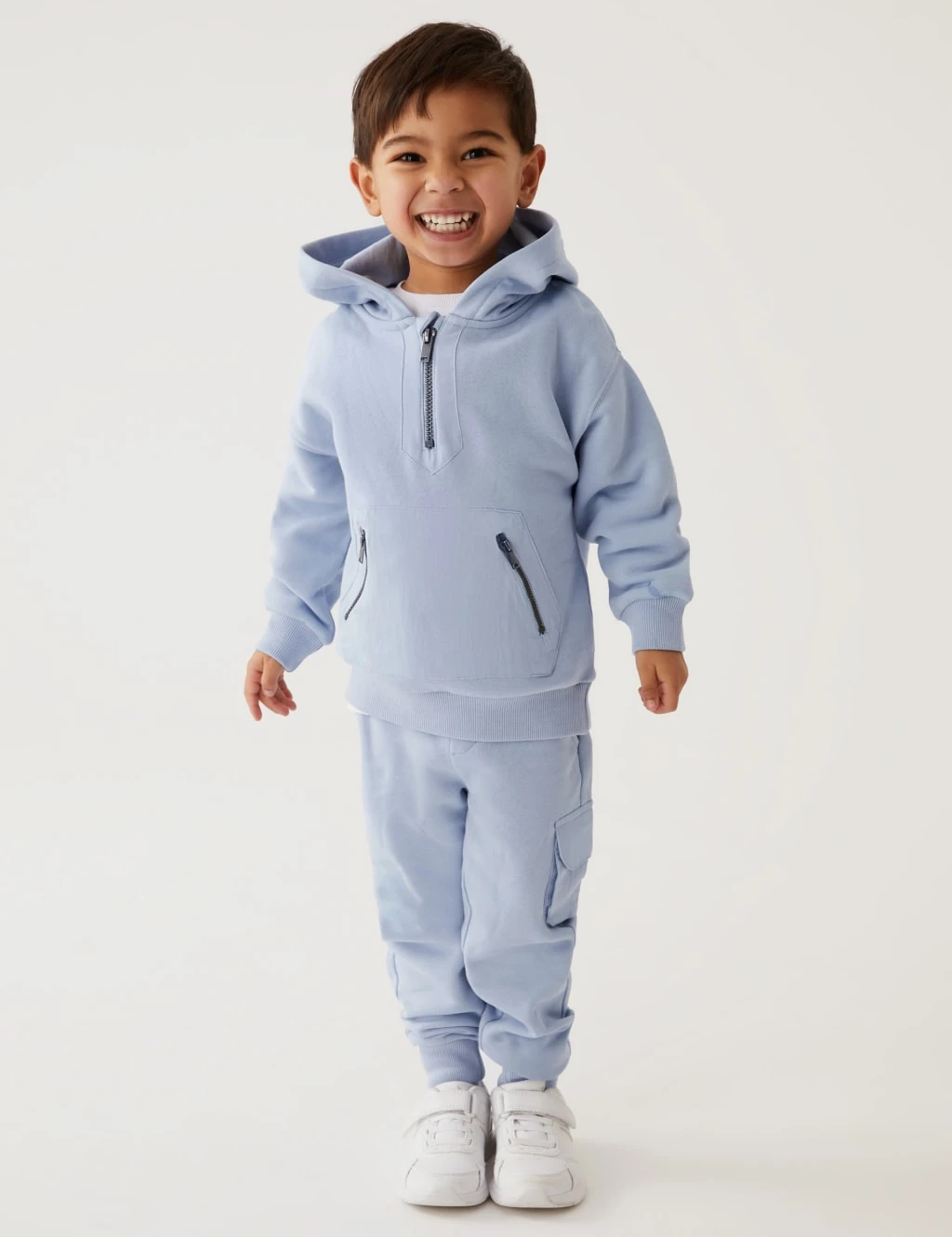 Cotton Rich Hooded Top & Bottom Outfit (2-8 Yrs) 1 Cotton Rich Hooded Top & Bottom Outfit (2-8 Yrs)