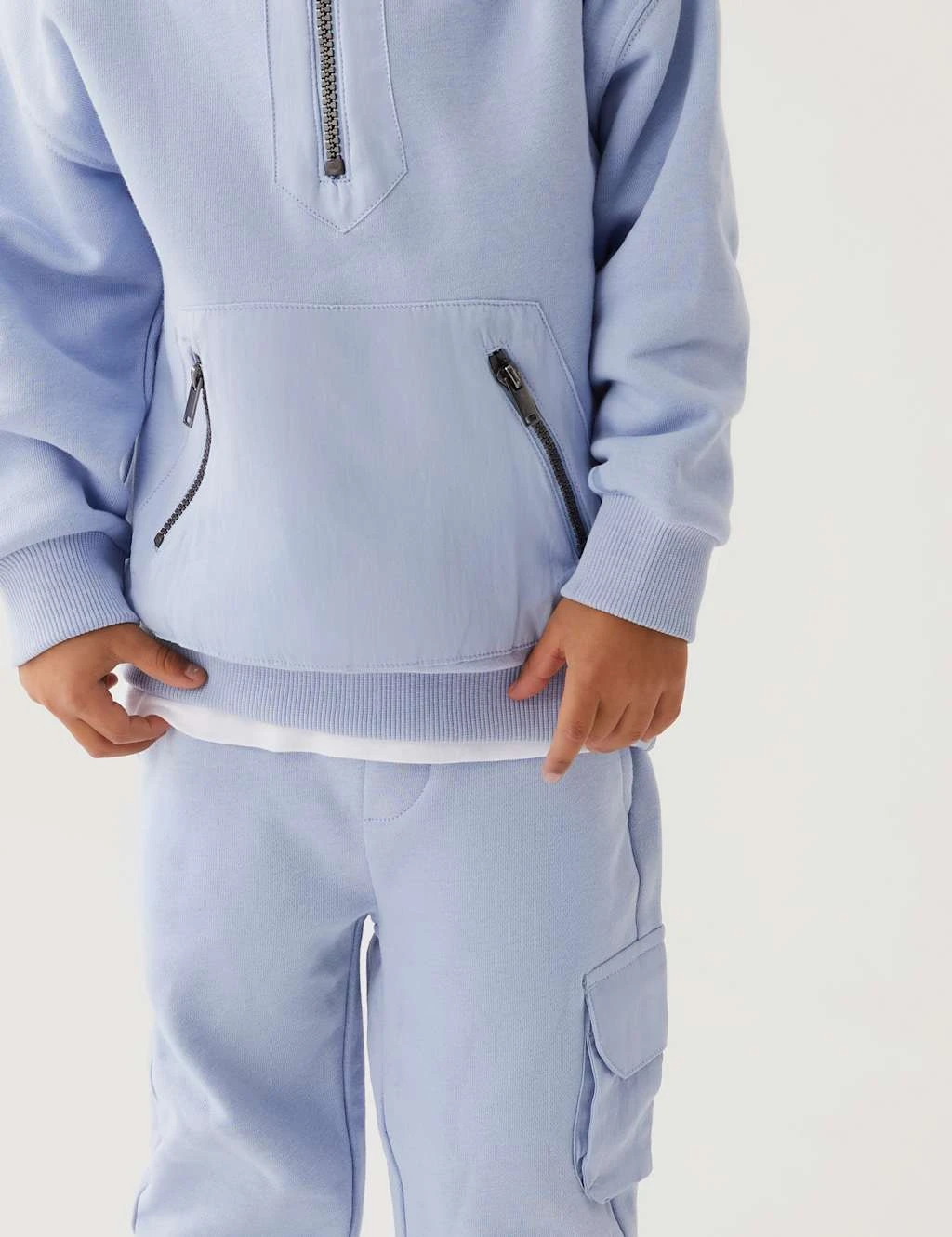 Cotton Rich Hooded Top & Bottom Outfit (2-8 Yrs) 3 Cotton Rich Hooded Top & Bottom Outfit (2-8 Yrs) - Image 3