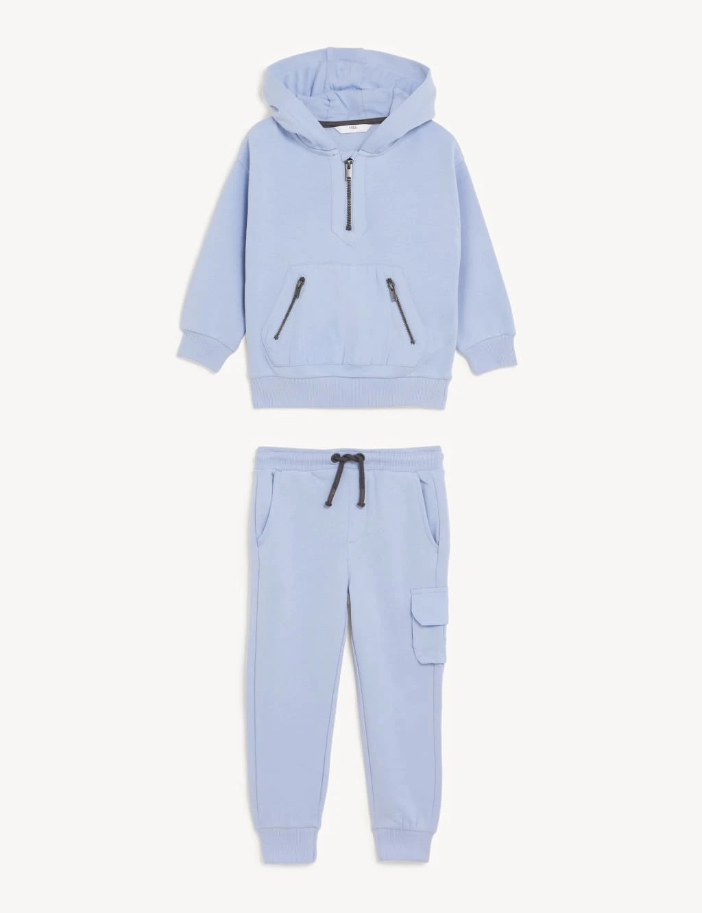 Cotton Rich Hooded Top & Bottom Outfit (2-8 Yrs) 2 Cotton Rich Hooded Top & Bottom Outfit (2-8 Yrs) - Image 2