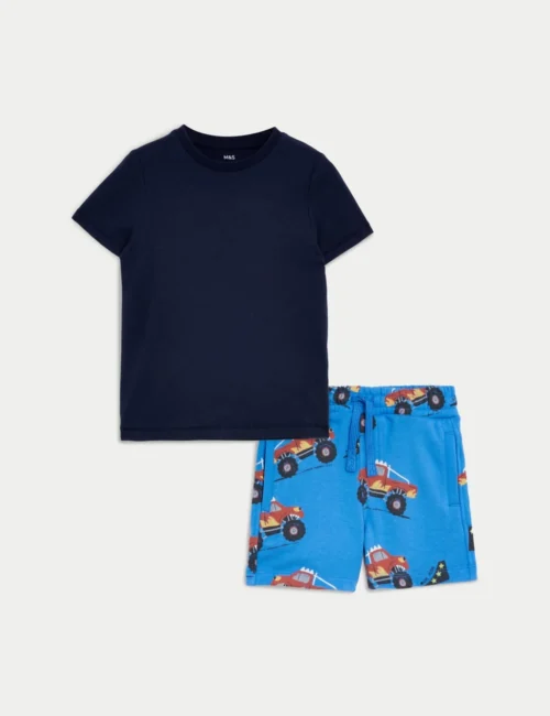 Cotton Rich Transport Top & Bottom Outfit (2-8 Yrs)