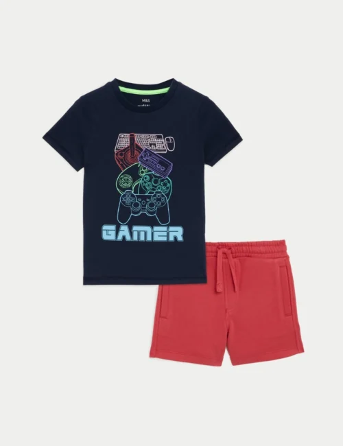 2pc Pure Cotton Gamer Outfit (2-8 Yrs)