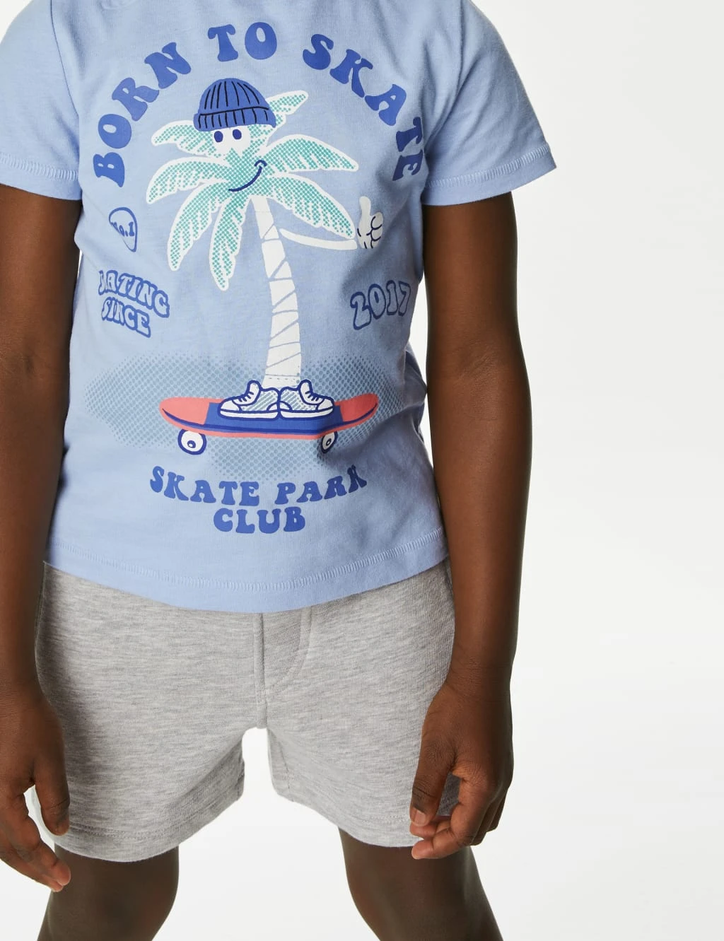 2pc Pure Cotton Born To Skate Outfit (2-8 Yrs) 3 2pc Pure Cotton Born To Skate Outfit (2-8 Yrs) - Image 3