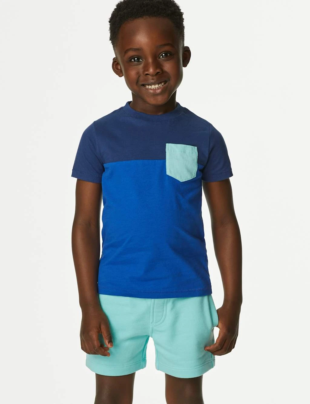 2pc Pure Cotton Colourblock Outfit (2-8 Yrs) 3 2pc Pure Cotton Colourblock Outfit (2-8 Yrs) - Image 3