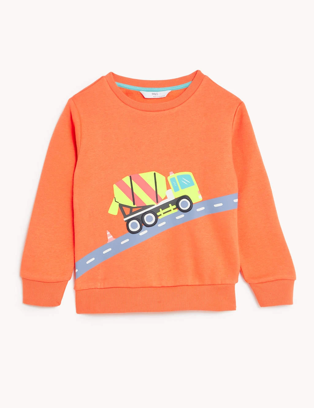 Cotton Rich Truck Sweatshirt (2-8 Yrs) 2 Cotton Rich Truck Sweatshirt (2-8 Yrs) - Image 2