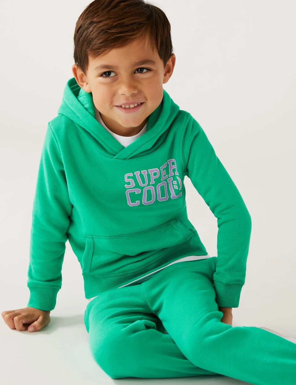 Cotton Rich Super Cool Slogan Hoodie (2-8 Yrs) 1 Cotton Rich Super Cool Slogan Hoodie (2-8 Yrs)