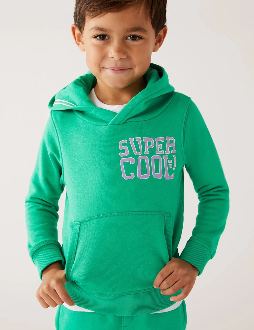 Cotton Rich Super Cool Slogan Hoodie (2-8 Yrs) 3 Cotton Rich Super Cool Slogan Hoodie (2-8 Yrs) - Image 3