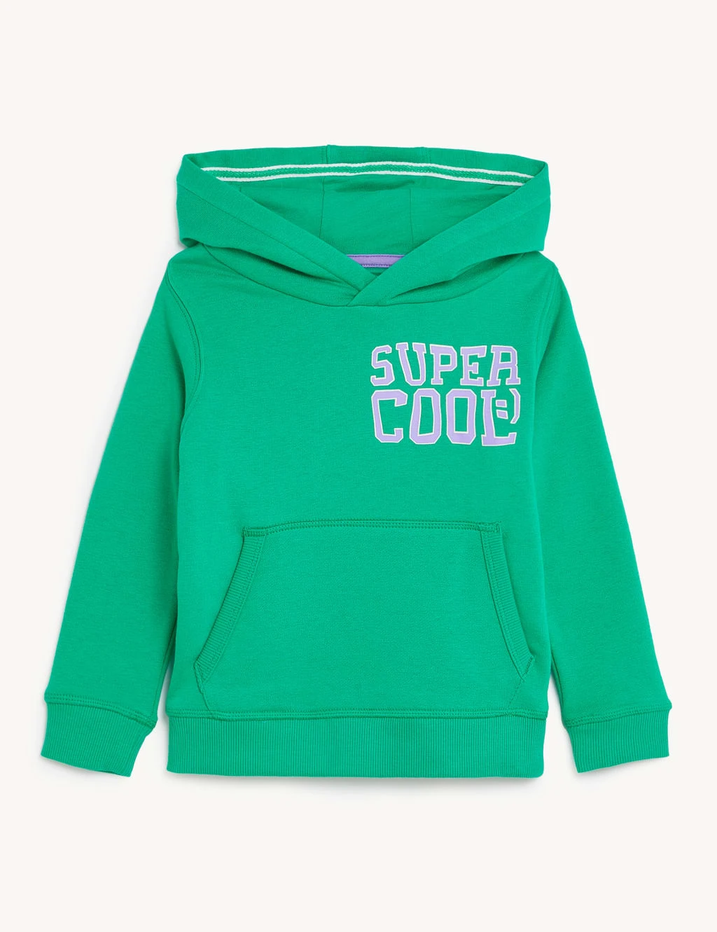 Cotton Rich Super Cool Slogan Hoodie (2-8 Yrs) 2 Cotton Rich Super Cool Slogan Hoodie (2-8 Yrs) - Image 2