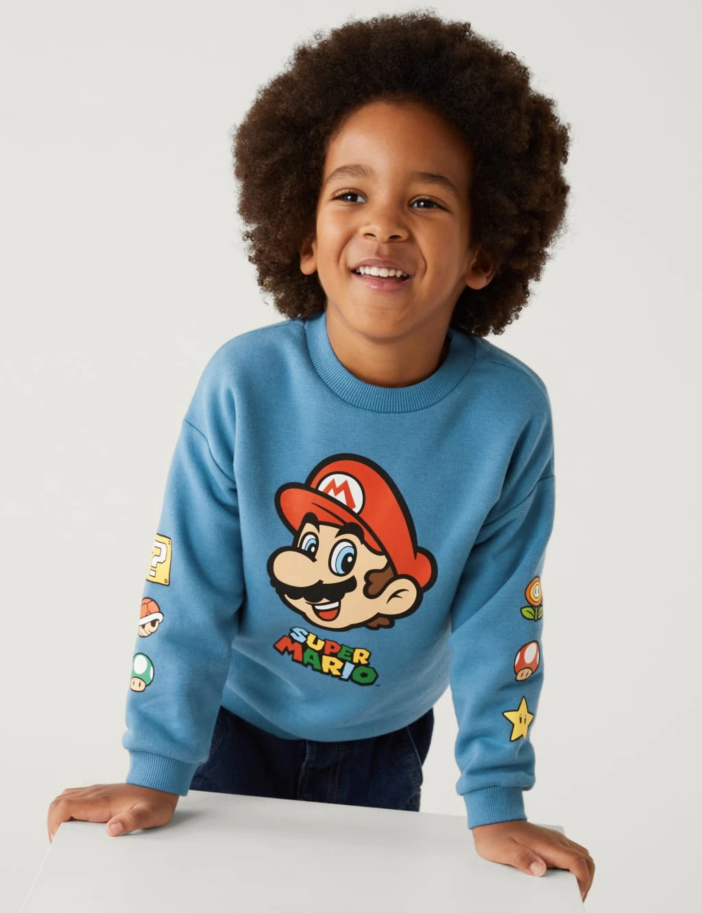 Cotton Rich Super Mario™ Sweatshirt (2-7 Yrs) 1 Cotton Rich Super Mario™ Sweatshirt (2-7 Yrs)