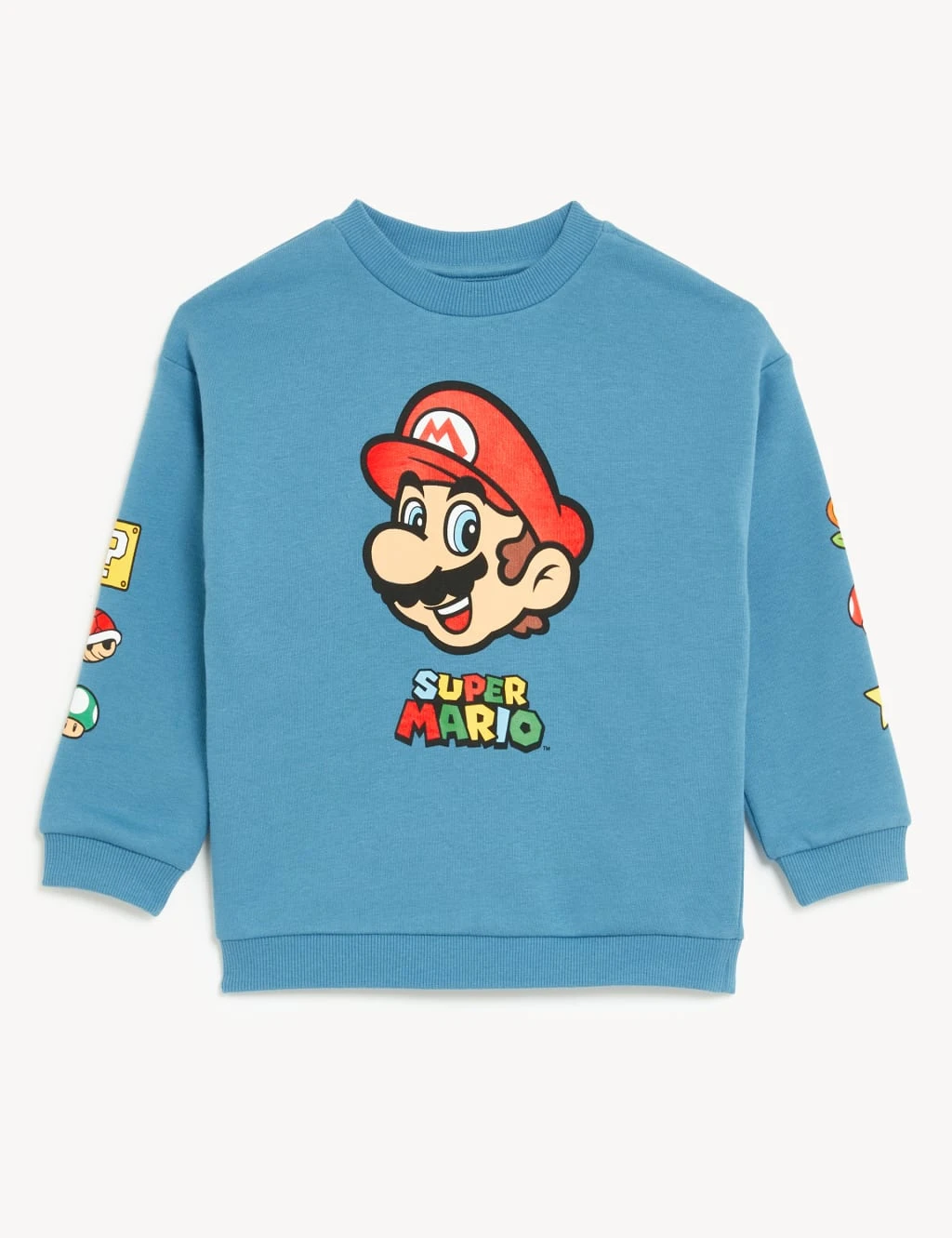 Cotton Rich Super Mario™ Sweatshirt (2-7 Yrs) 2 Cotton Rich Super Mario™ Sweatshirt (2-7 Yrs) - Image 2
