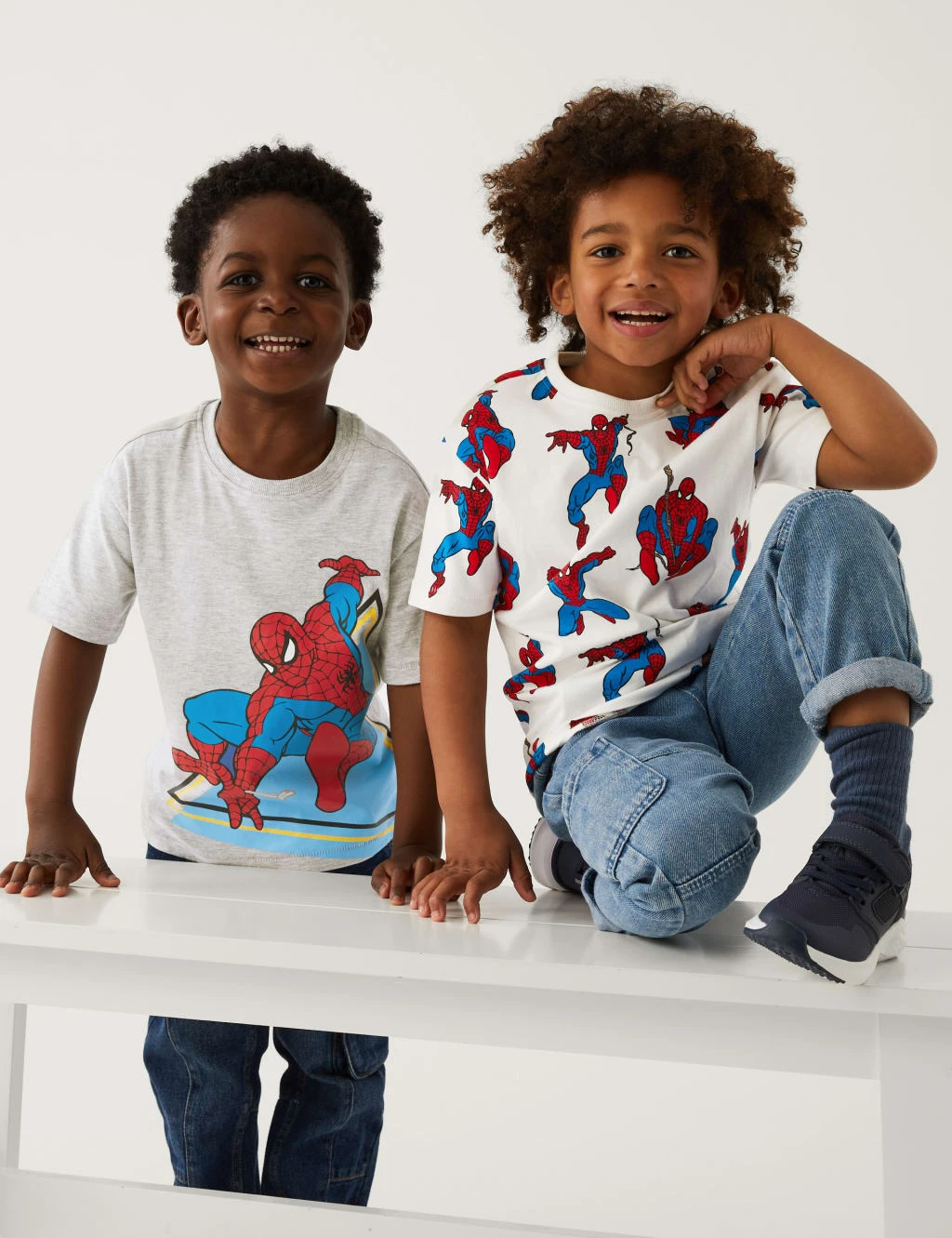 2pk Cotton Rich Spider-Man™ T-Shirts (2-8 Yrs) 1 2pk Cotton Rich Spider-Man™ T-Shirts (2-8 Yrs)