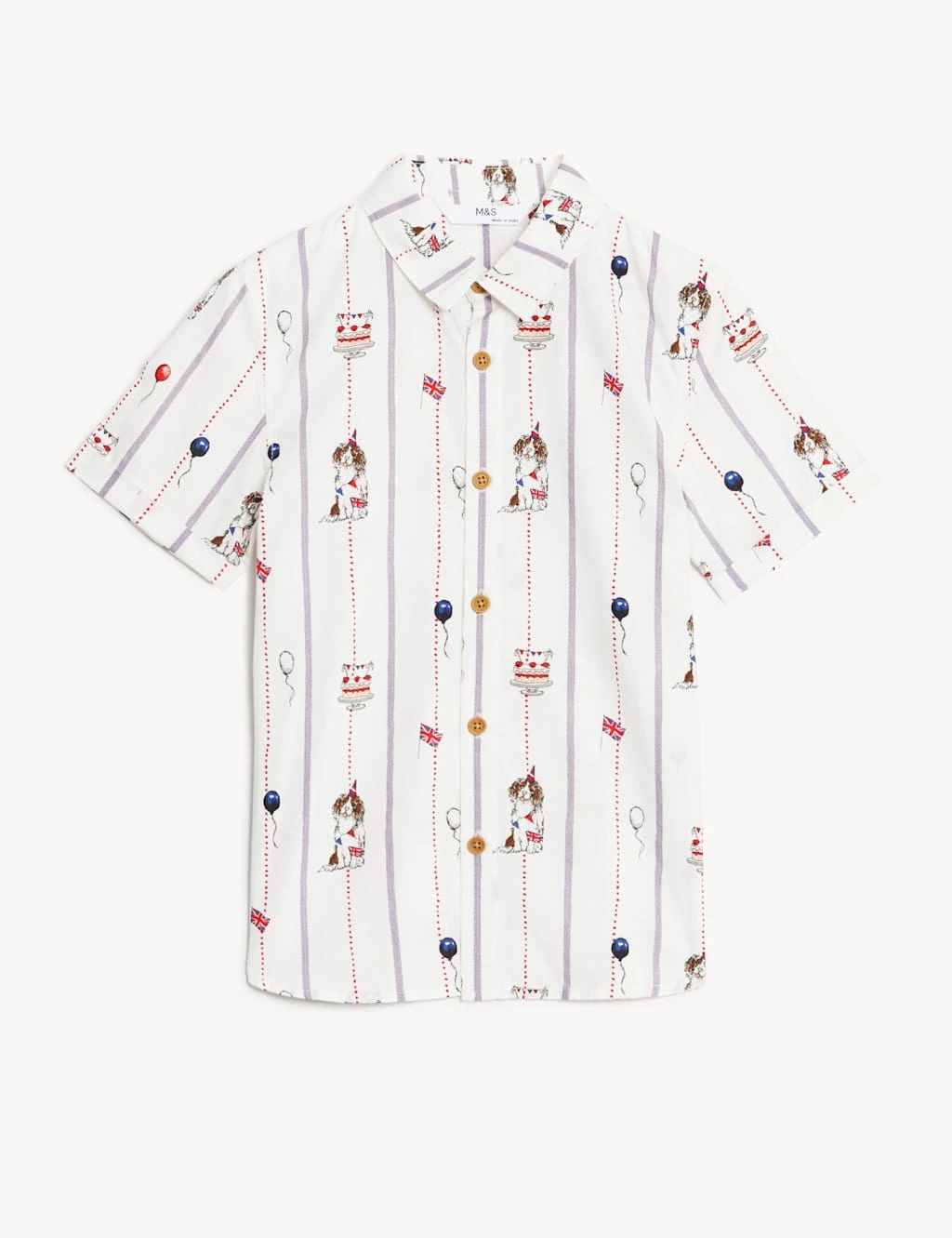 Pure Cotton Coronation Shirt (3-8 Yrs) 2 Pure Cotton Coronation Shirt (3-8 Yrs) - Image 2