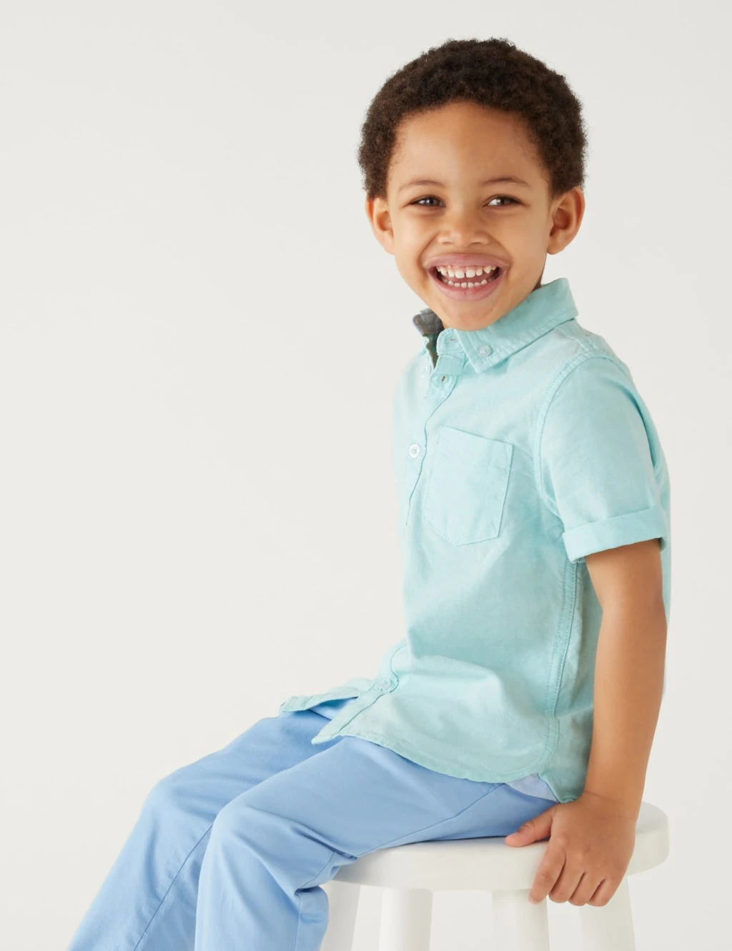 Pure Cotton Oxford Shirt (2-8 Yrs) 1 Pure Cotton Oxford Shirt (2-8 Yrs)