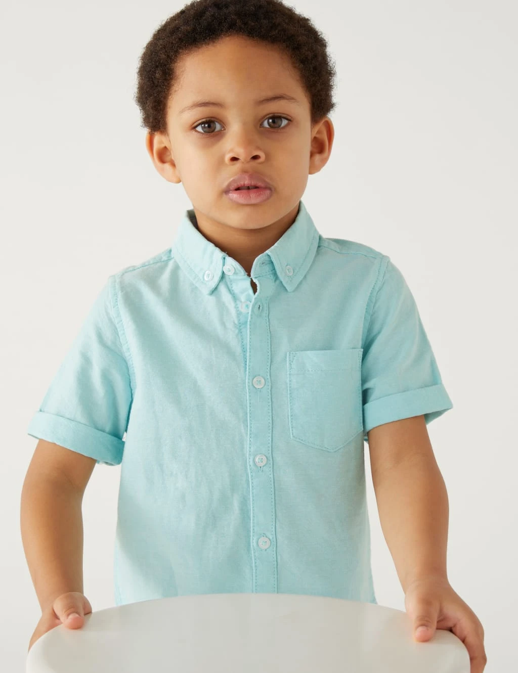 Pure Cotton Oxford Shirt (2-8 Yrs) 3 Pure Cotton Oxford Shirt (2-8 Yrs) - Image 3