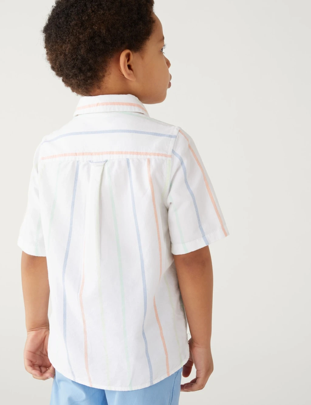Pure Cotton Striped Oxford Shirt (2-8 Yrs) 5 Pure Cotton Striped Oxford Shirt (2-8 Yrs) - Image 5
