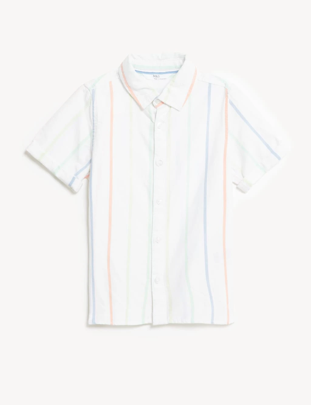 Pure Cotton Striped Oxford Shirt (2-8 Yrs) 2 Pure Cotton Striped Oxford Shirt (2-8 Yrs) - Image 2