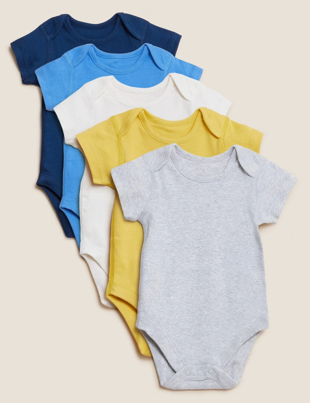 5pk Pure Cotton Ribbed Bodysuits (6½lbs - 3 Yrs) 1 5pk Pure Cotton Ribbed Bodysuits (6½lbs - 3 Yrs)