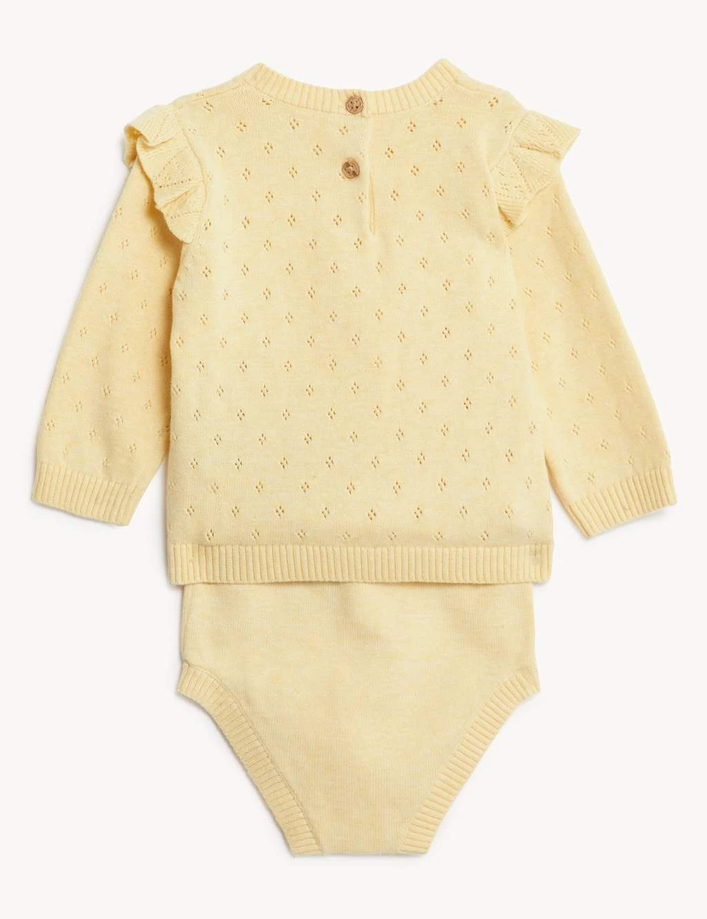 2pc Pure Cotton Knitted Outfit (7lbs - 12 Mths) 2 2pc Pure Cotton Knitted Outfit (7lbs - 12 Mths) - Image 2