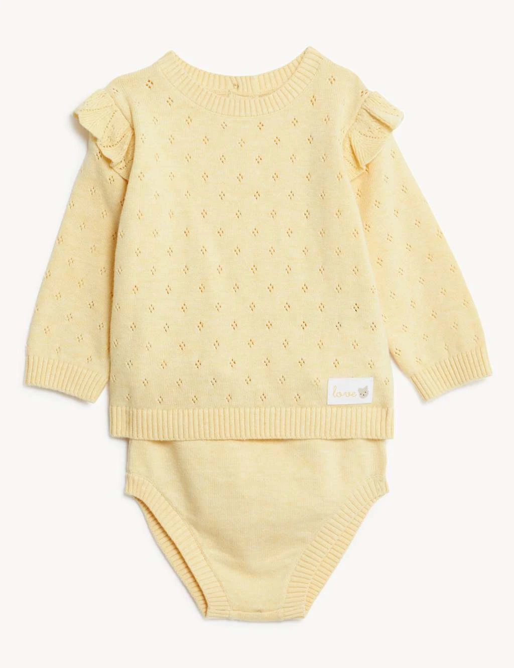 2pc Pure Cotton Knitted Outfit (7lbs - 12 Mths) 1 2pc Pure Cotton Knitted Outfit (7lbs - 12 Mths)