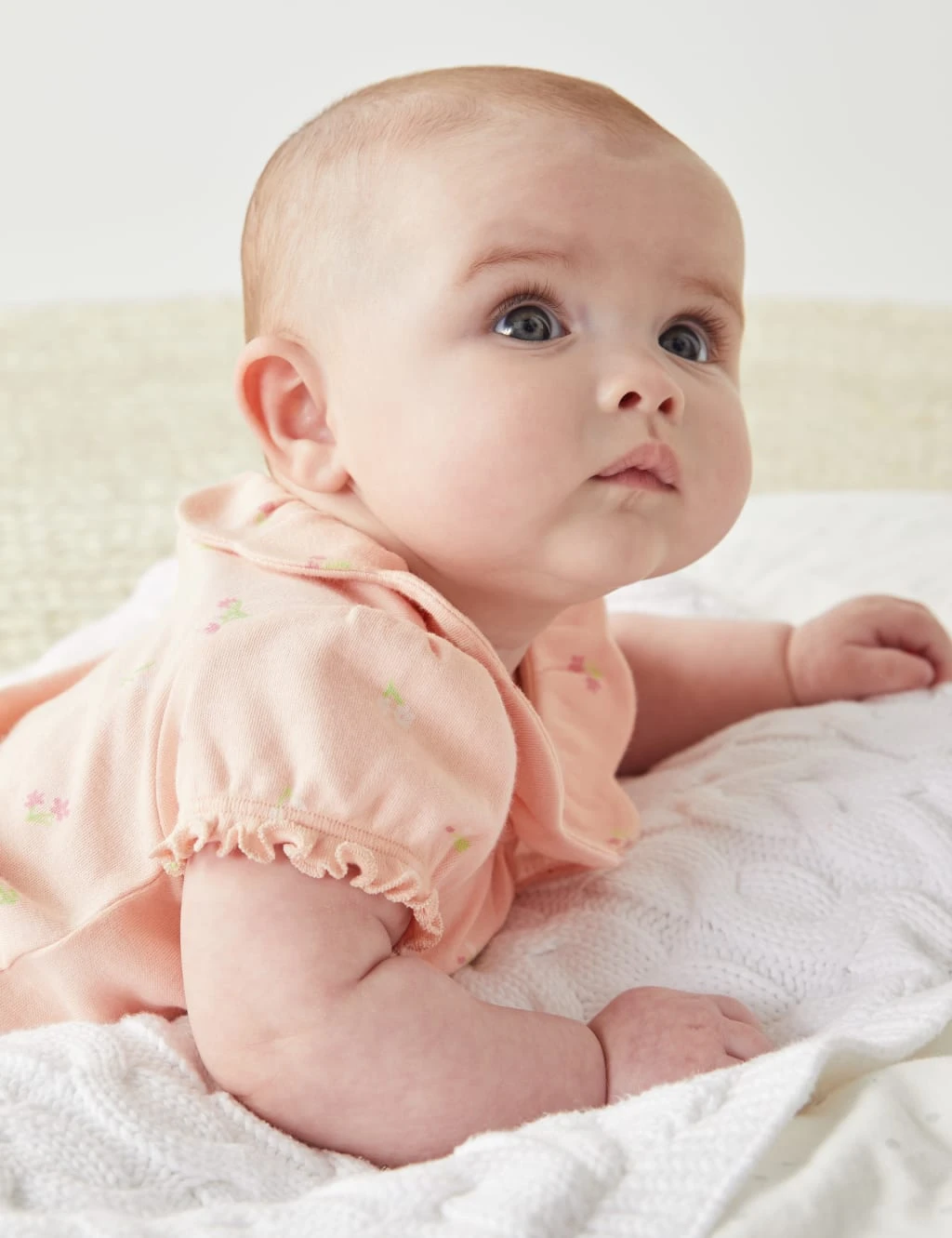 Pure Cotton Floral Romper (0-12 Mths) 6 Pure Cotton Floral Romper (0-12 Mths) - Image 6