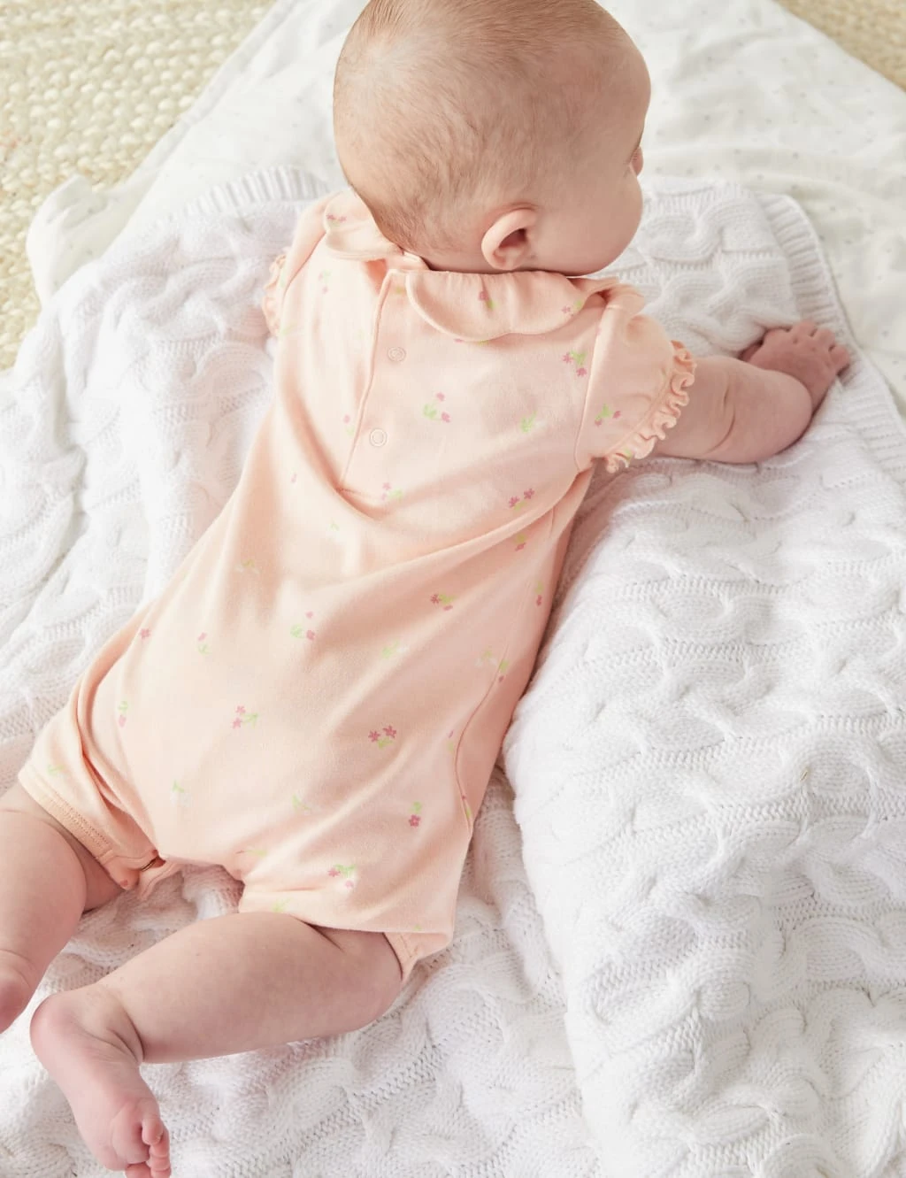 Pure Cotton Floral Romper (0-12 Mths) 7 Pure Cotton Floral Romper (0-12 Mths) - Image 7