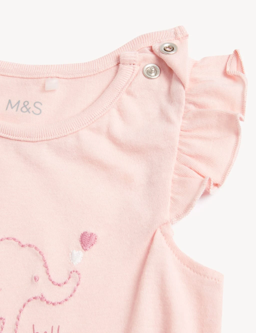 2pk Pure Cotton Animal Rompers (0-1 Yrs) 4 2pk Pure Cotton Animal Rompers (0-1 Yrs) - Image 4