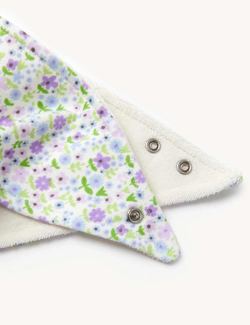 5pk Cotton Rich Floral Dribble Bibs 2 5pk Cotton Rich Floral Dribble Bibs - Image 2