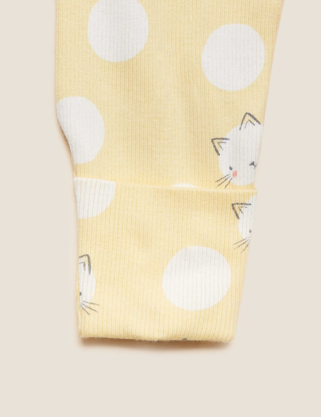 3pk Cotton Rich Cat Print Sleepsuits (6½lbs-3 Yrs) 7 3pk Cotton Rich Cat Print Sleepsuits (6½lbs-3 Yrs) - Image 7