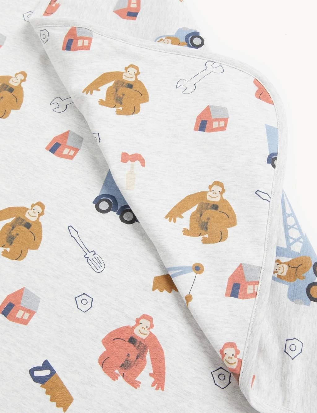 Cotton Rich Monkey Print Shawl 2 Cotton Rich Monkey Print Shawl - Image 2