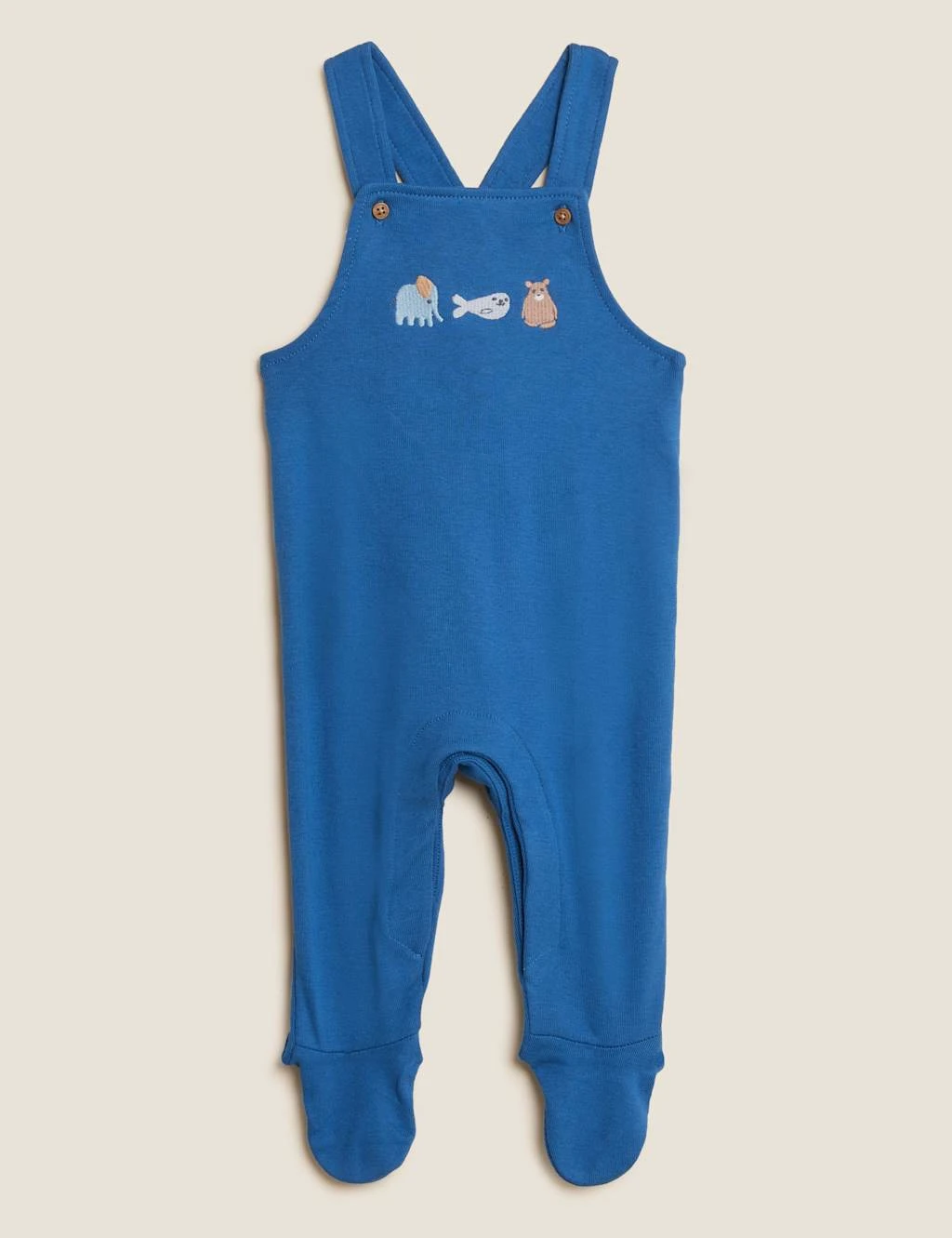 2pc Pure Cotton Animal Dungaree Outfit (7lbs - 12 Mths) 4 2pc Pure Cotton Animal Dungaree Outfit (7lbs - 12 Mths) - Image 4